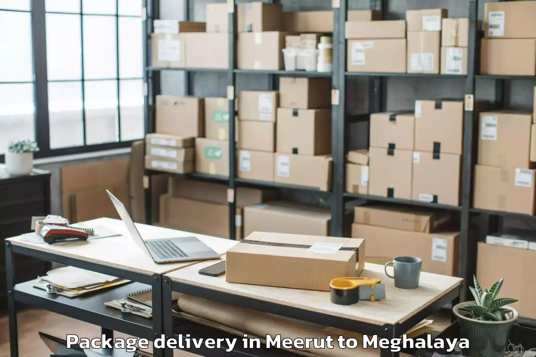 Affordable Meerut to Khatarshnong Laitkroh Package Delivery